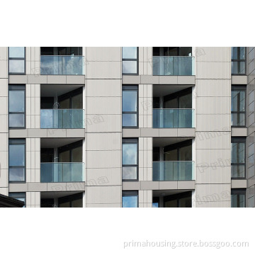 Outdoor Frameless Balcony Glass Balustrade with Aluminium Channel